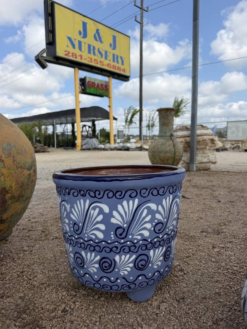 Cobalt Blue Glazed Planters