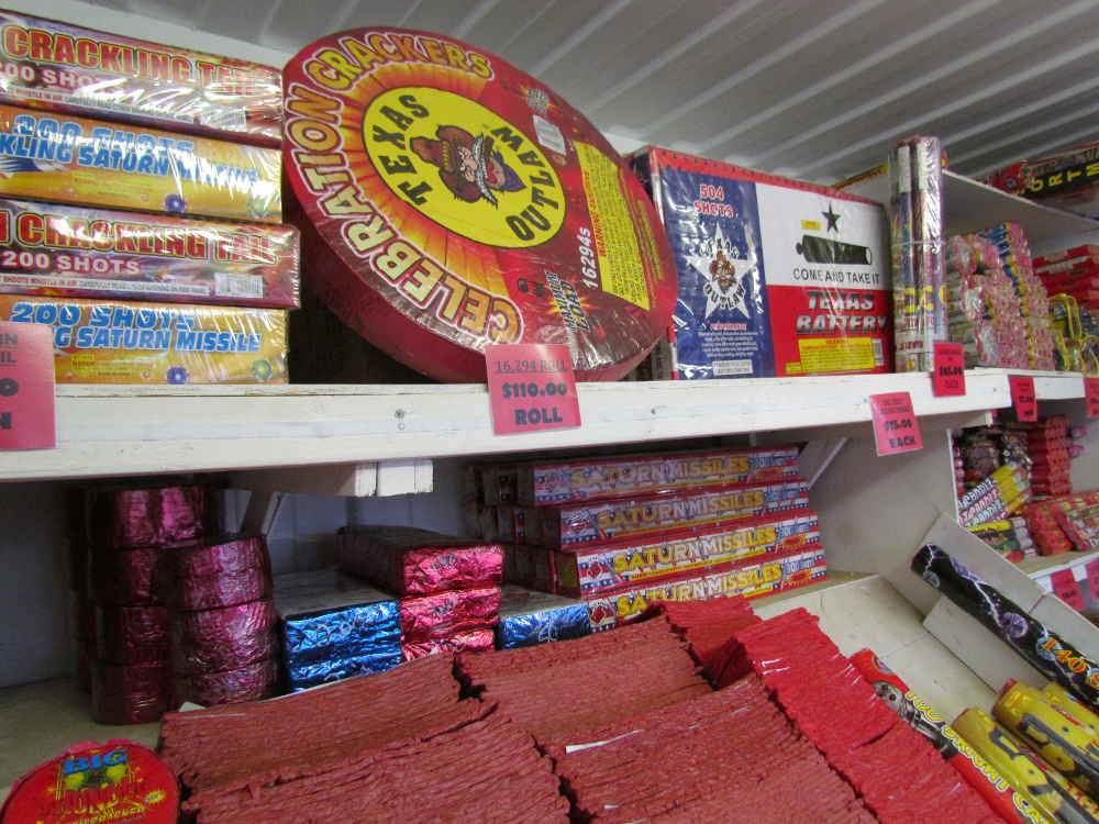 Firecrackers and large Firecracker Roll at J & J Nursery, Spring, TX