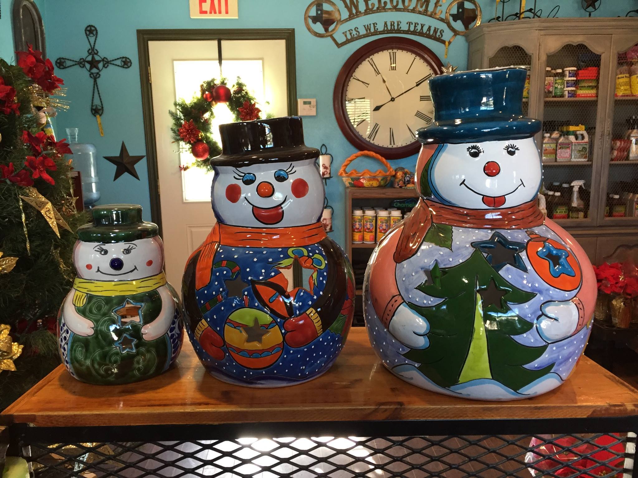 Christmas talavera at J&J Nursery, Spring, TX