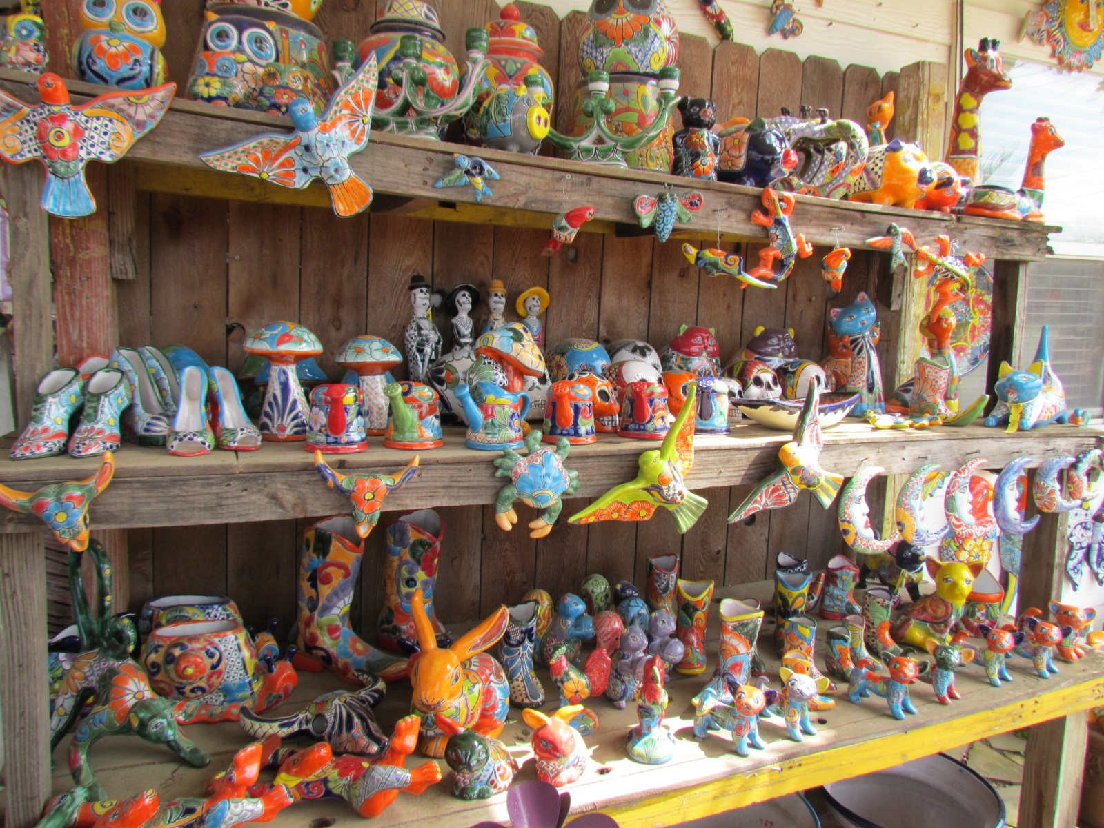 Talavera pottery at J&J Nursery, Spring, TX